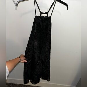 Francesca's Collections Black Velvet Dress